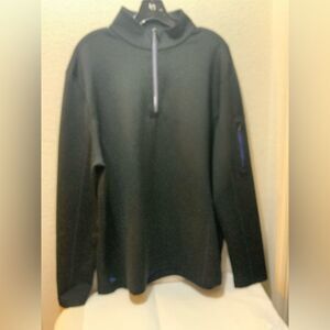 NWOT Untuckit Quarter Zip  Sweatshirt Black blue  Size XL